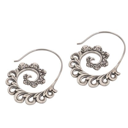 Paisley Ferns Half Hoop Earrings