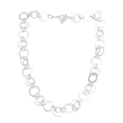 Stellar Rings 925 Sterling Silver Modern Chain Necklace from Bali