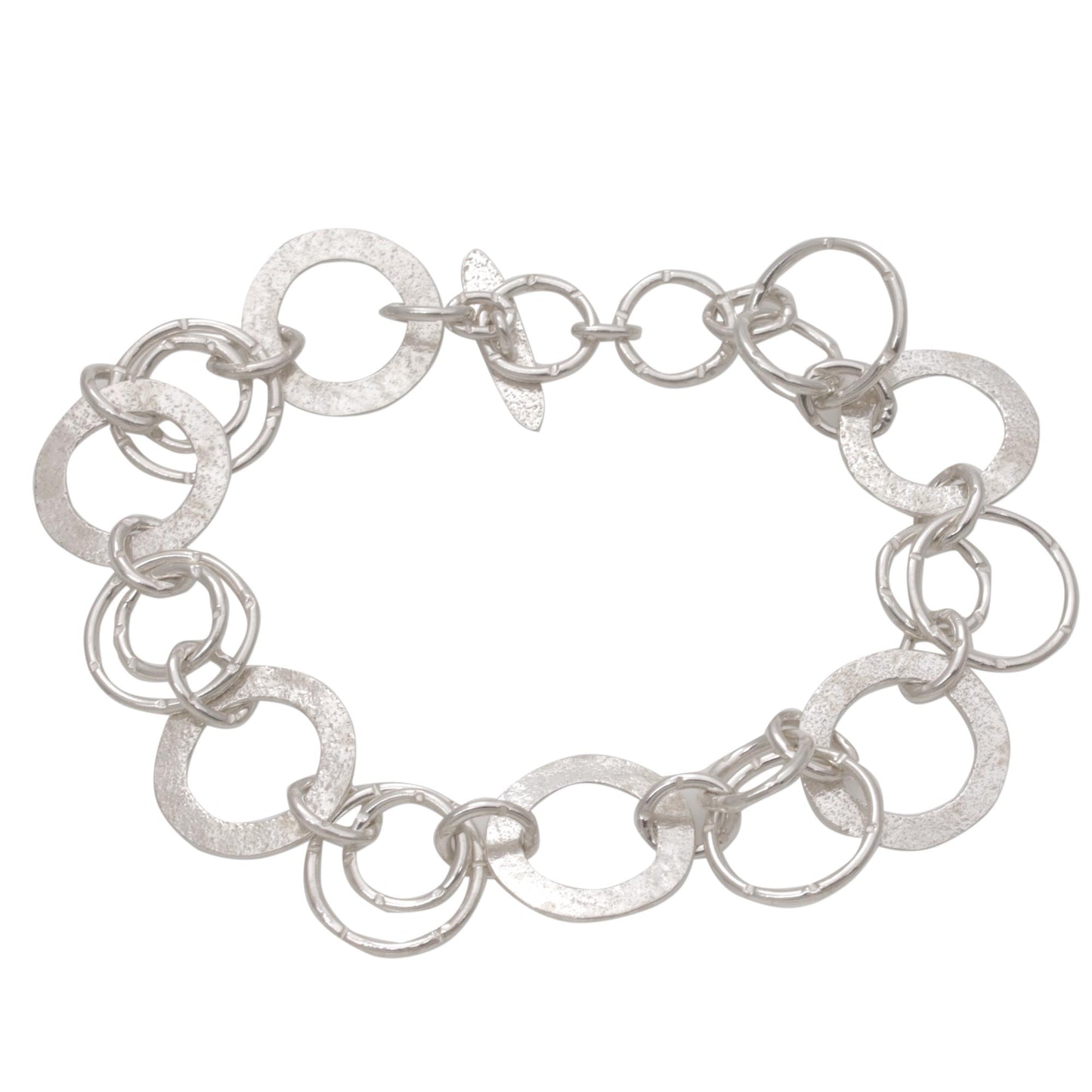 Circle of Hope Handmade Sterling Silver Link Bracelet from Indonesia