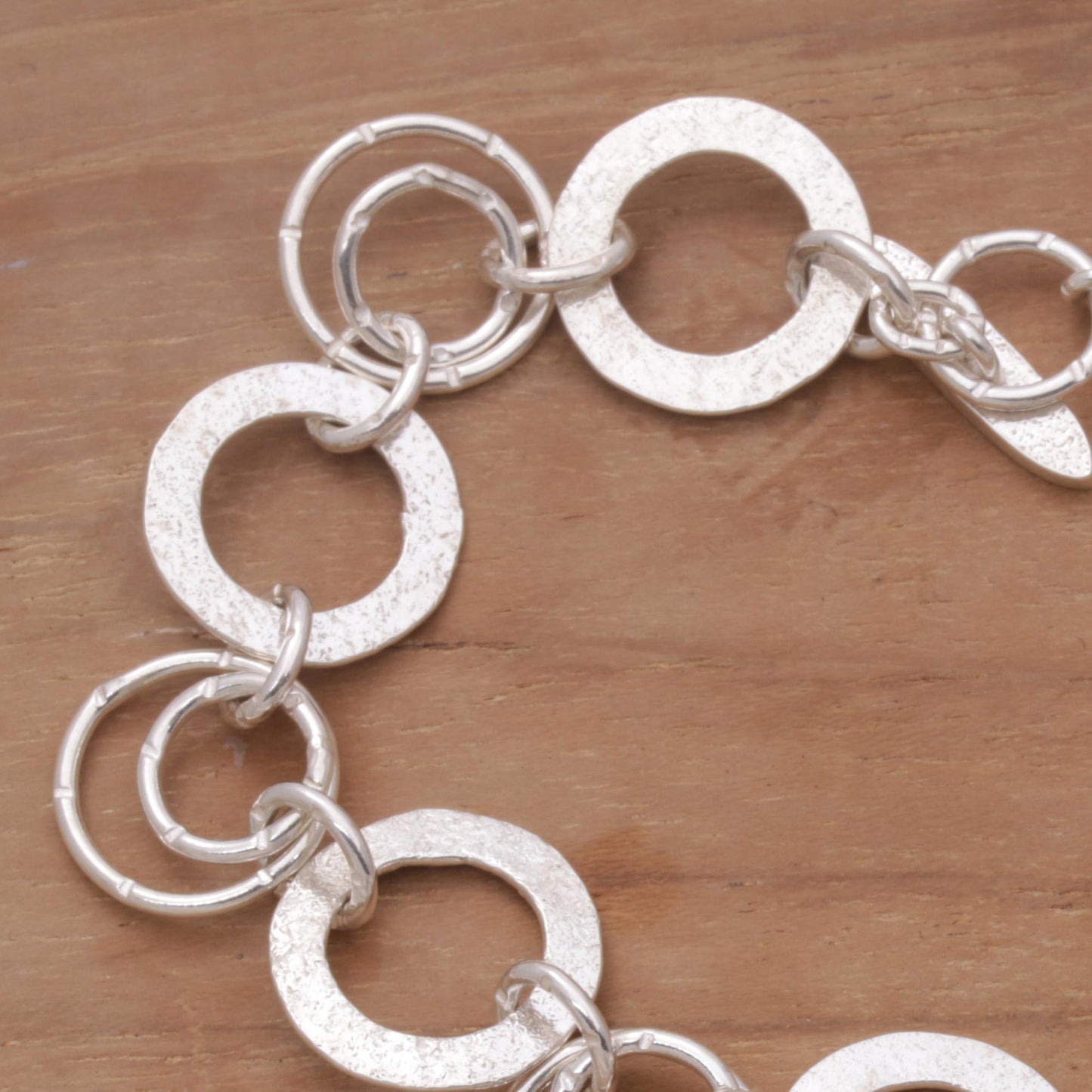 Circle of Hope Handmade Sterling Silver Link Bracelet from Indonesia