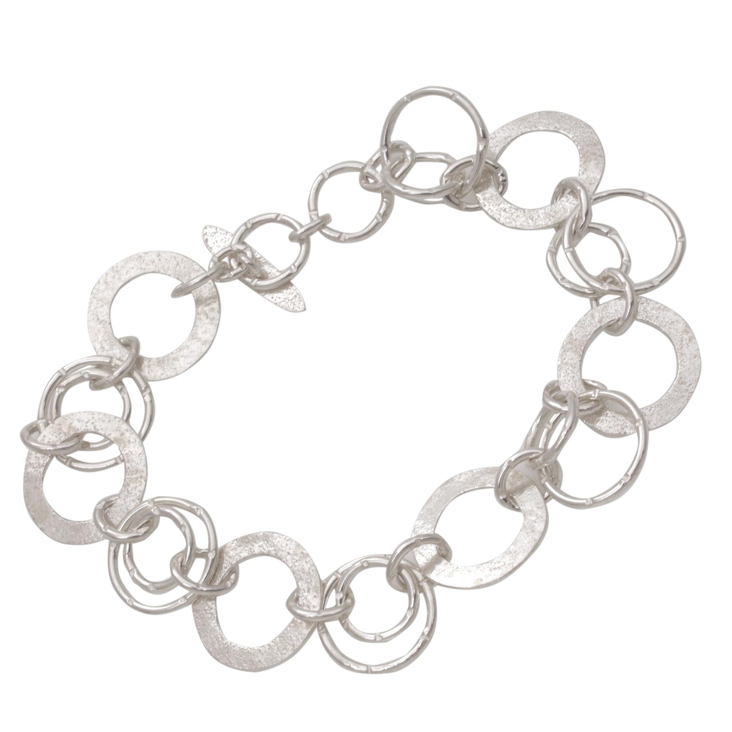 Circle of Hope Handmade Sterling Silver Link Bracelet from Indonesia