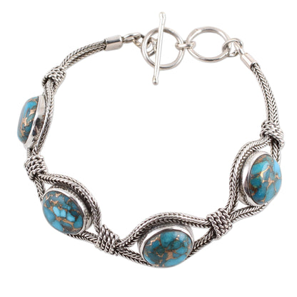 Heavenly Blues Turquoise Silver Bracelet