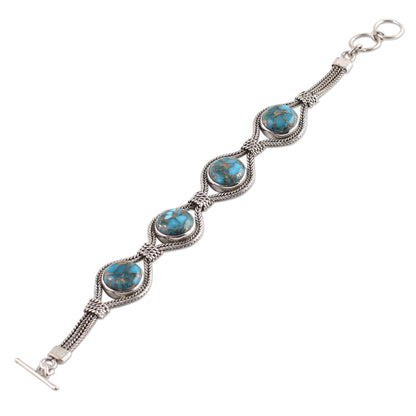 Heavenly Blues Turquoise Silver Bracelet