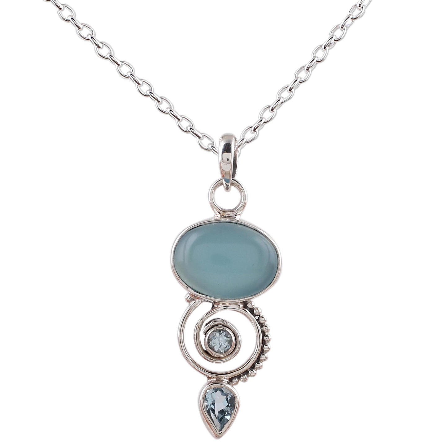 Sentimental Journey Multi-Gem Silver Necklace