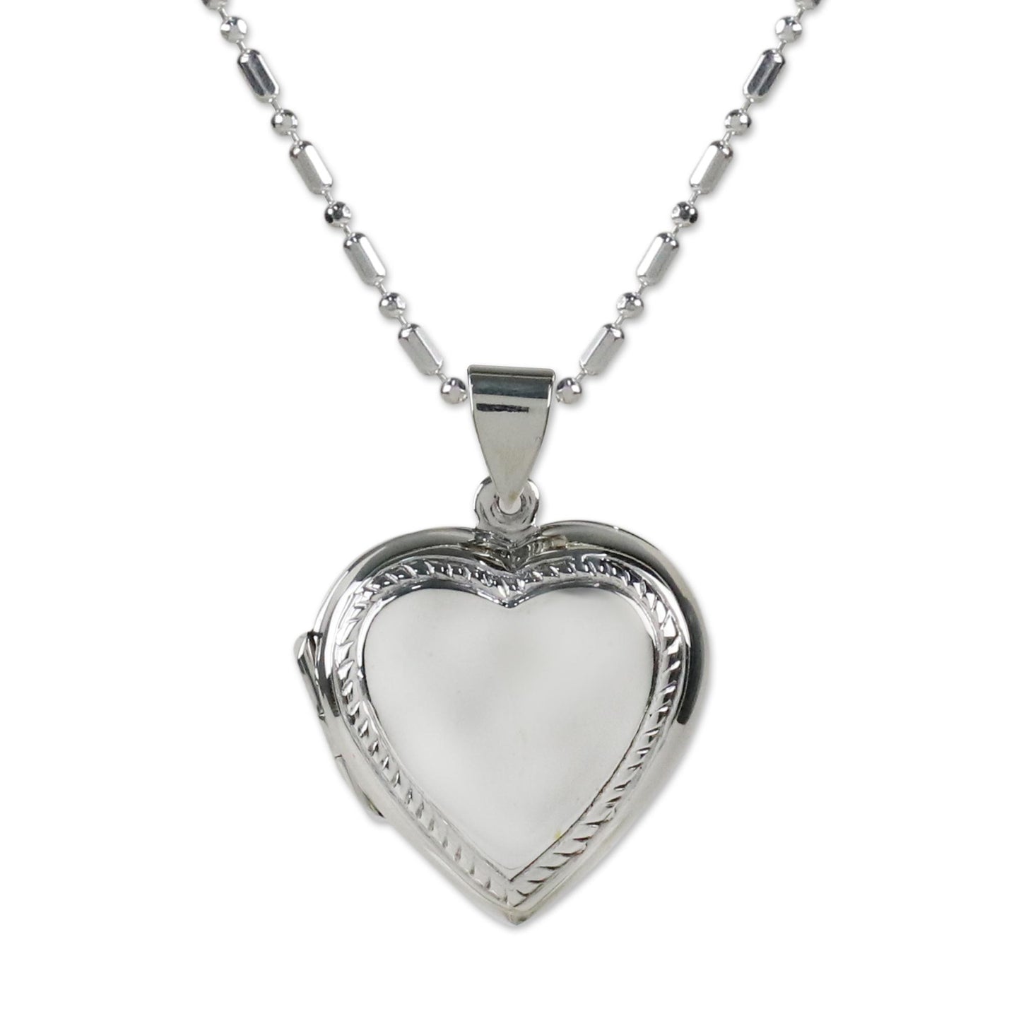 Enduring Romance Handcrafted Sterling Silver Heart Locket Necklace