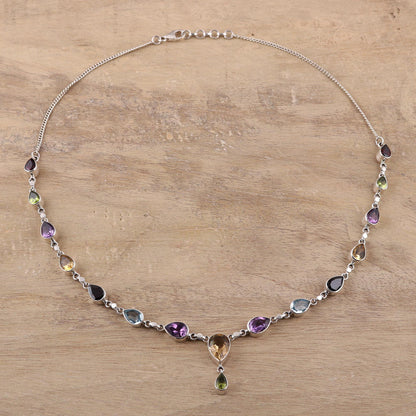 Rainbow Bliss Multi-Gem Necklace