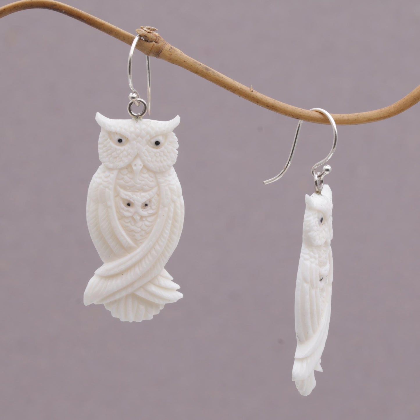 Owl Bond Mother and Child Earrings