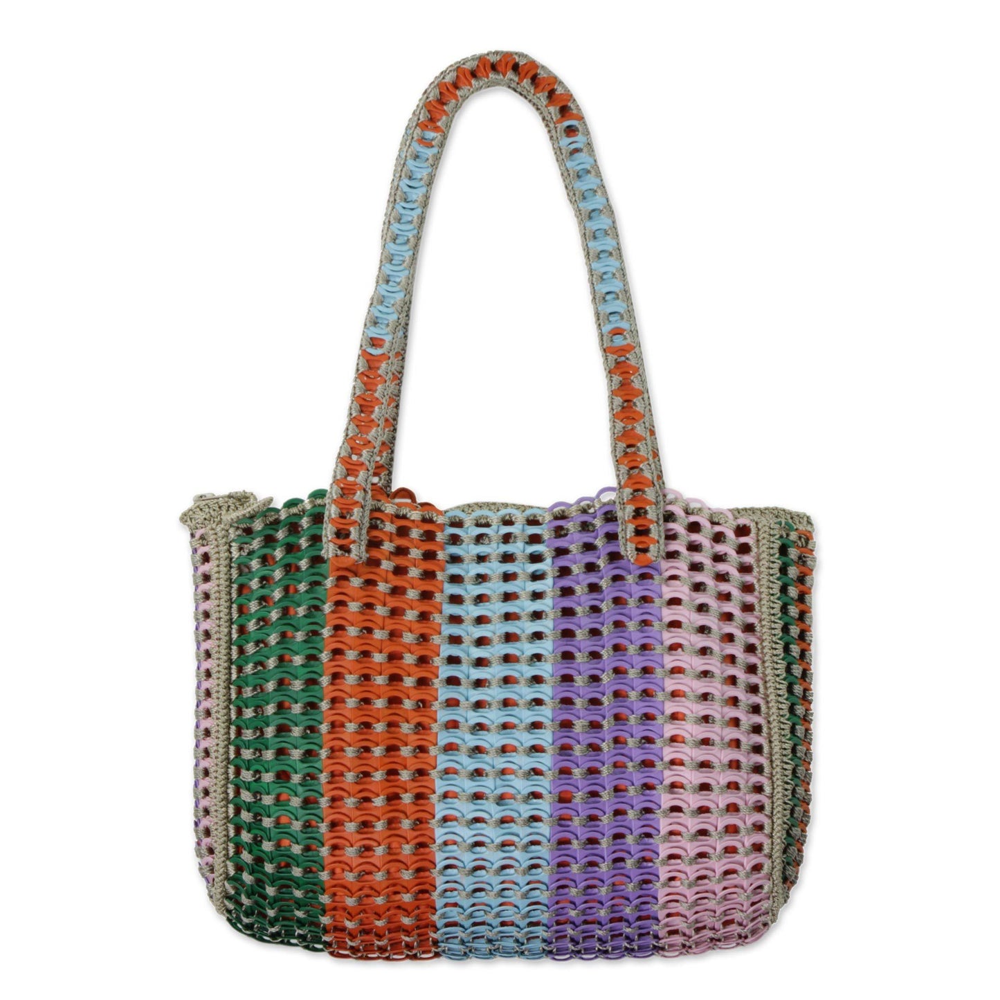 Rainbow Crocheted Shoulder Bag