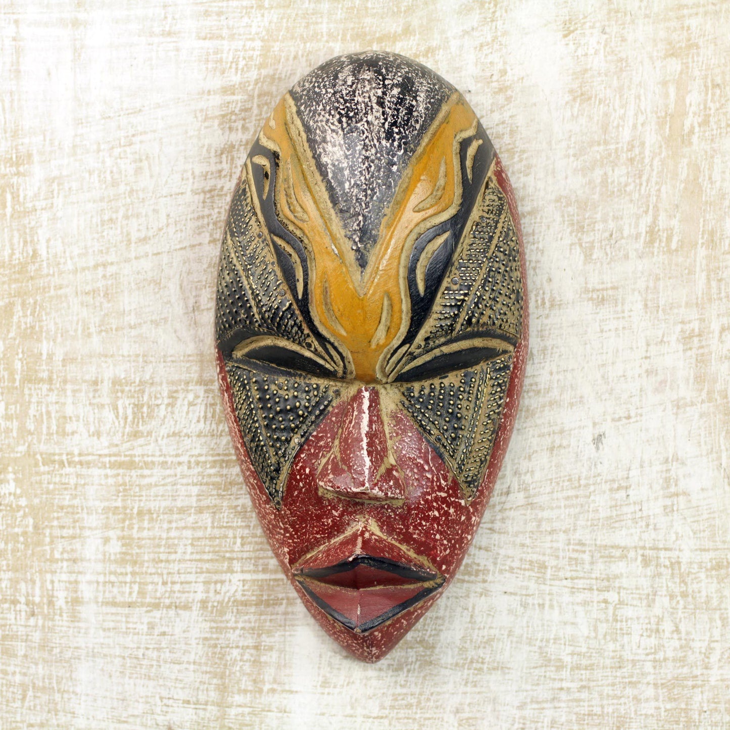 Stunning Amahle Carved Wooden African Wall Mask