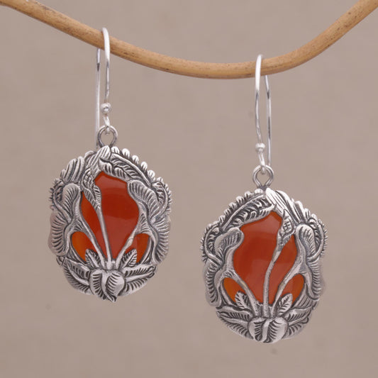 Floral Plains Carnelian Earrnings