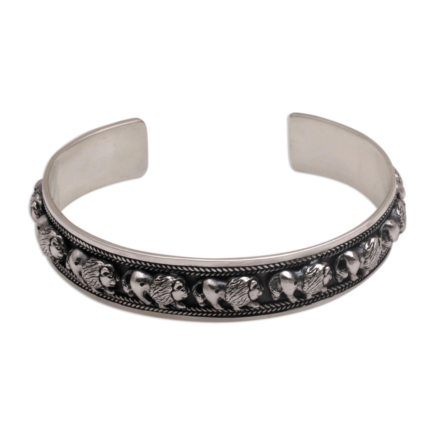 Lion Parade Silver Cuff Bracelet