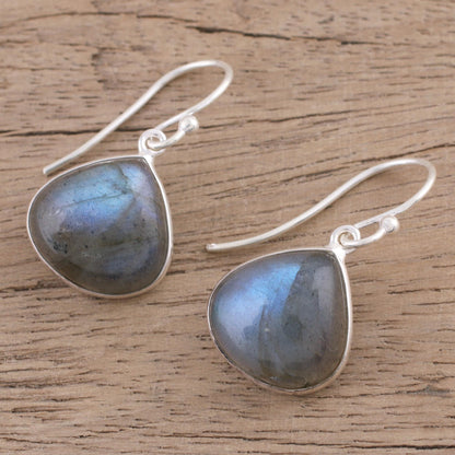 Dancing Soul Labradorite Silver Dangle Earrings