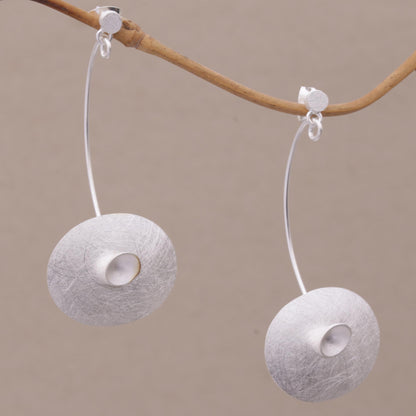 Modern Transcendence Silver Dangle Earrings