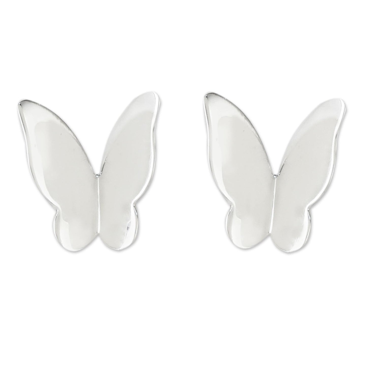 Silver Thoughts Handmade Sterling Silver Butterfly Earrings from Thailand