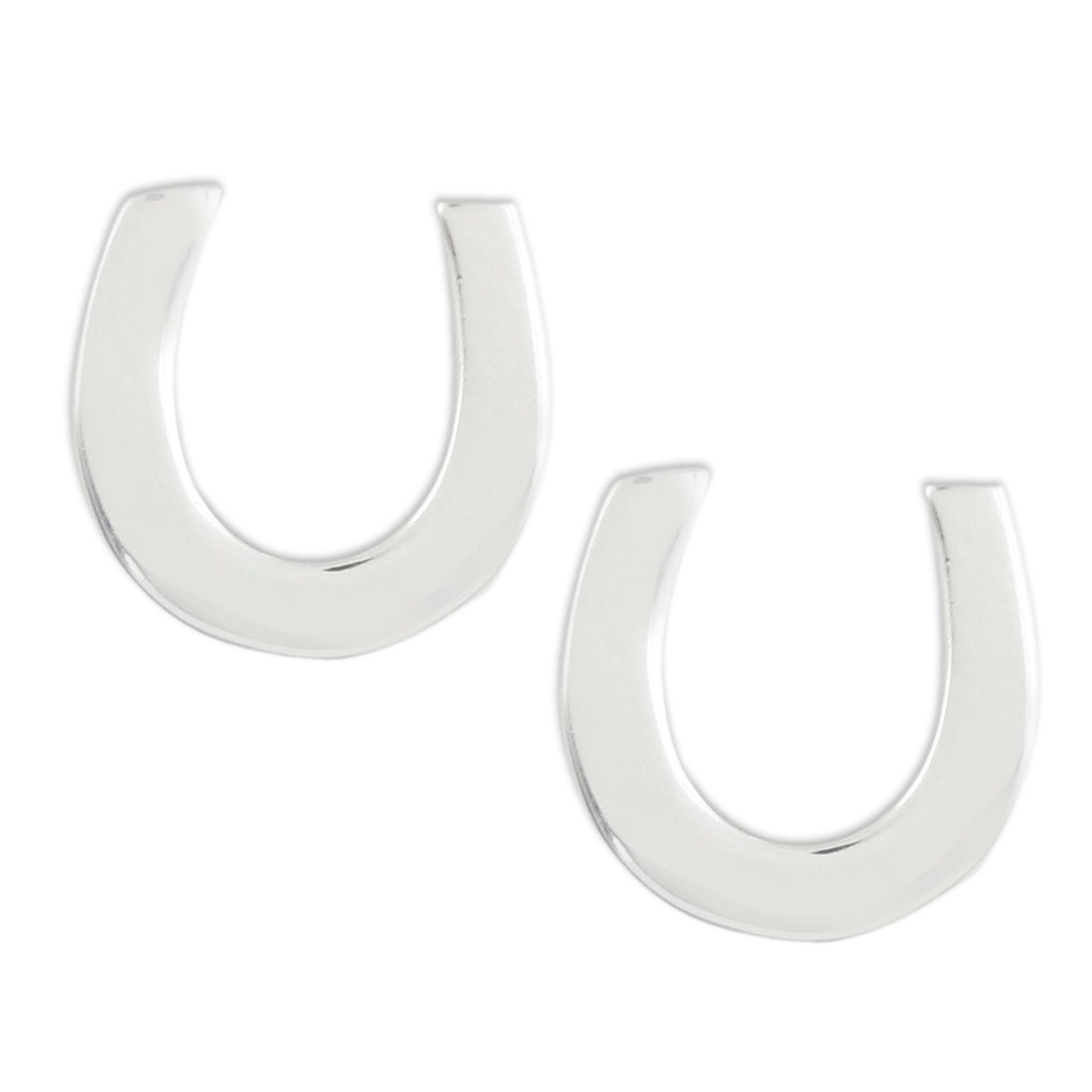 Silver Horseshoes Handcrafted Sterling Silver Horseshoe Stud Earrings