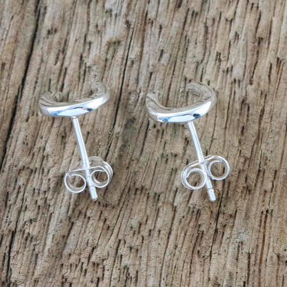 Silver Horseshoes Handcrafted Sterling Silver Horseshoe Stud Earrings