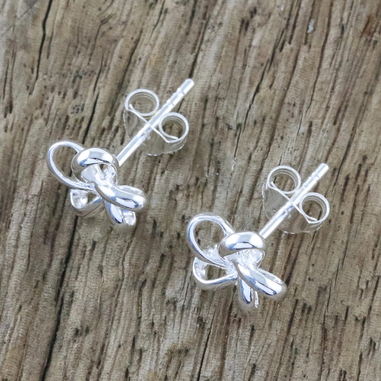 Floral Delicacy Handcrafted Thai Sterling Silver Floral Stud Earrings