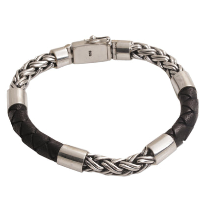 One Strength Leather Bracelet