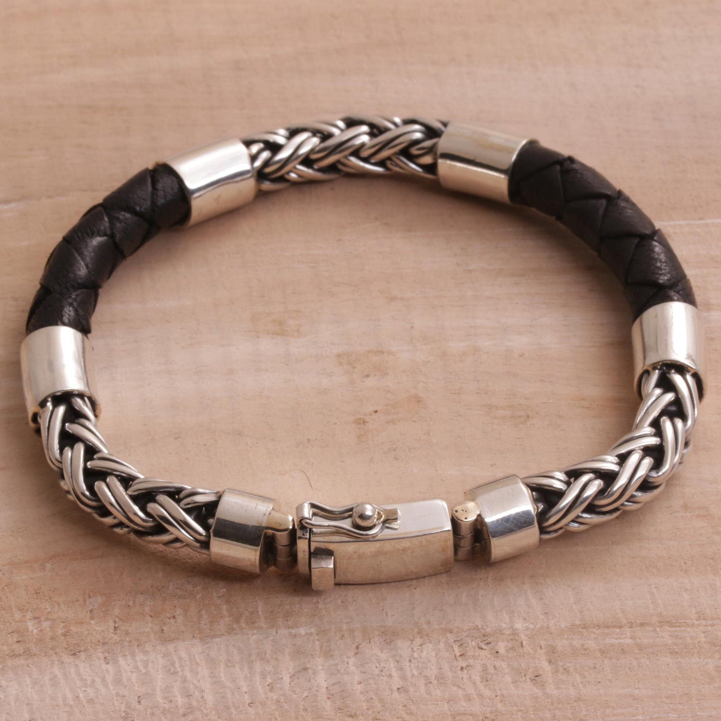 One Strength Leather Bracelet