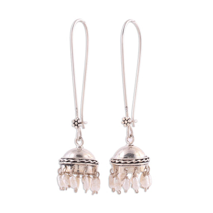 Beauty in Tradition Cultured Pearl and Sterling Silver Jhumki Dangle Earrings