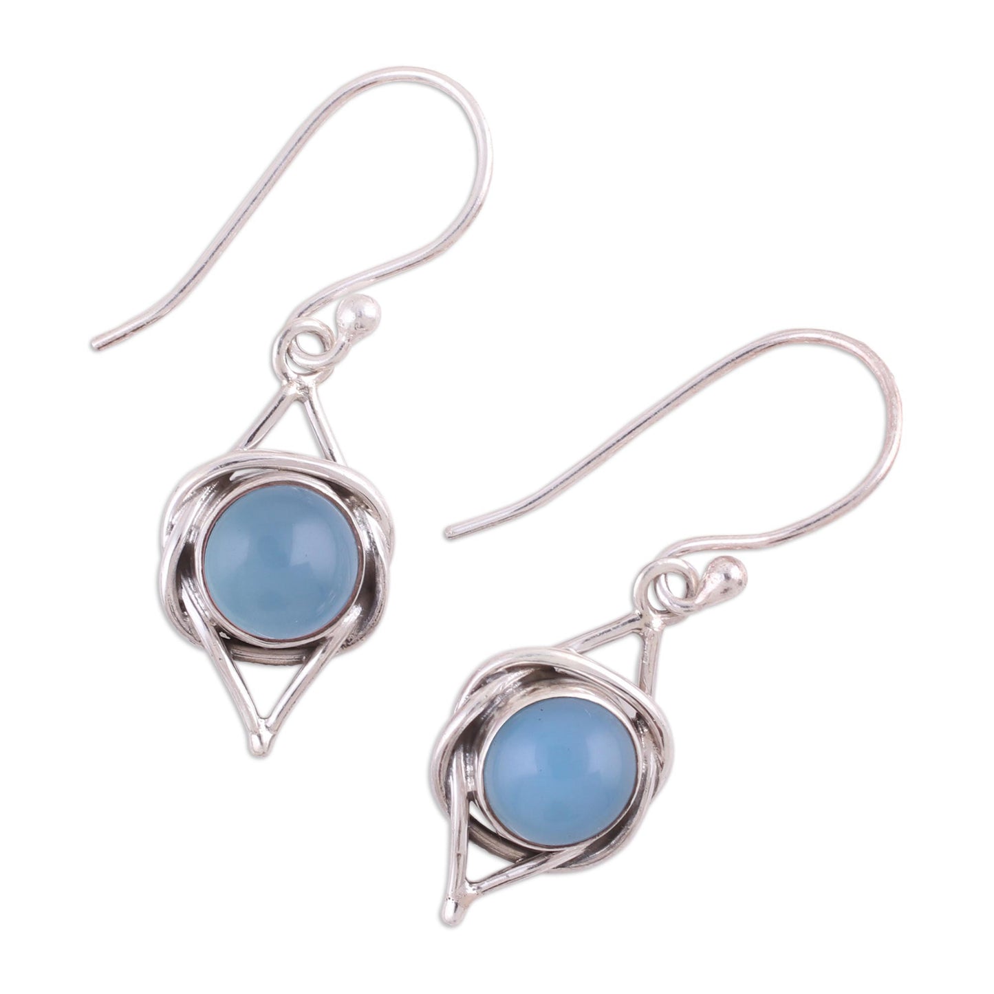 Intricate Twirl in Blue Sterling Earrings