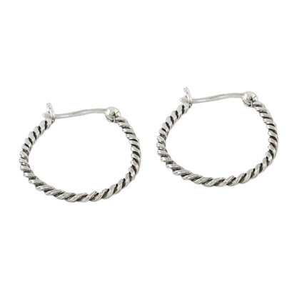 Spiral Onwards Sterling Silver Earrings