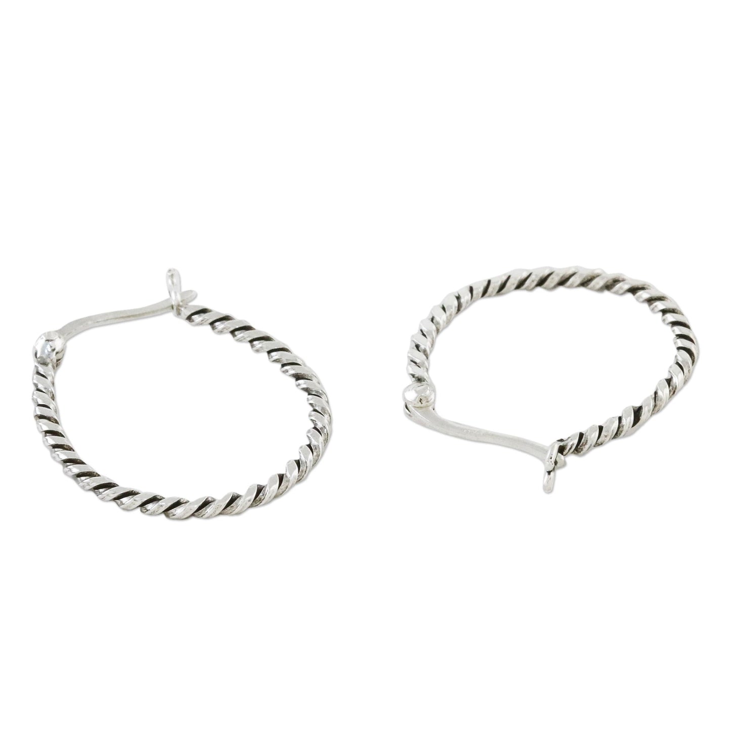 Spiral Onwards Sterling Silver Earrings