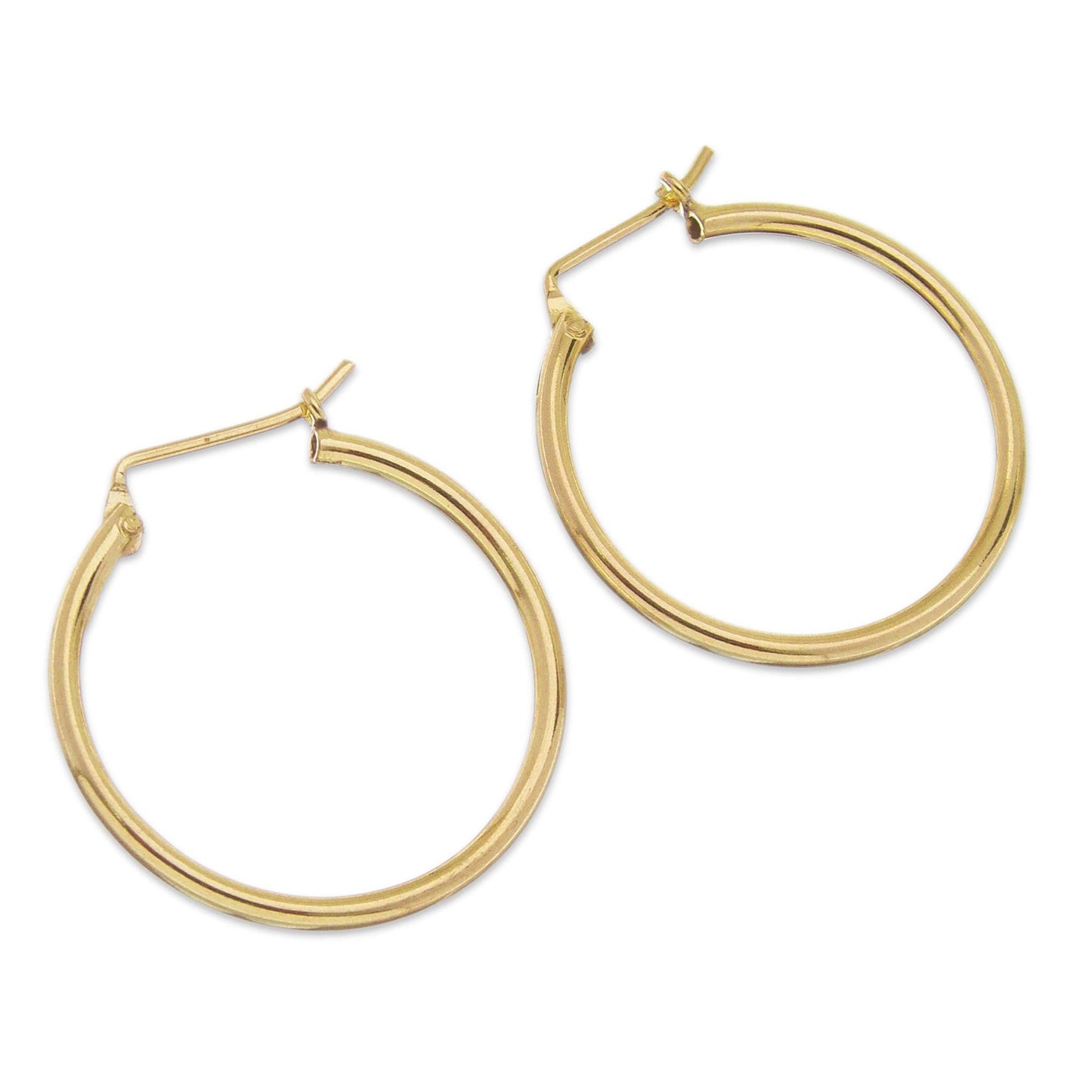 Eternal Gleam 18k Gold Plated Sterling Silver Hoop Earrings from Peru