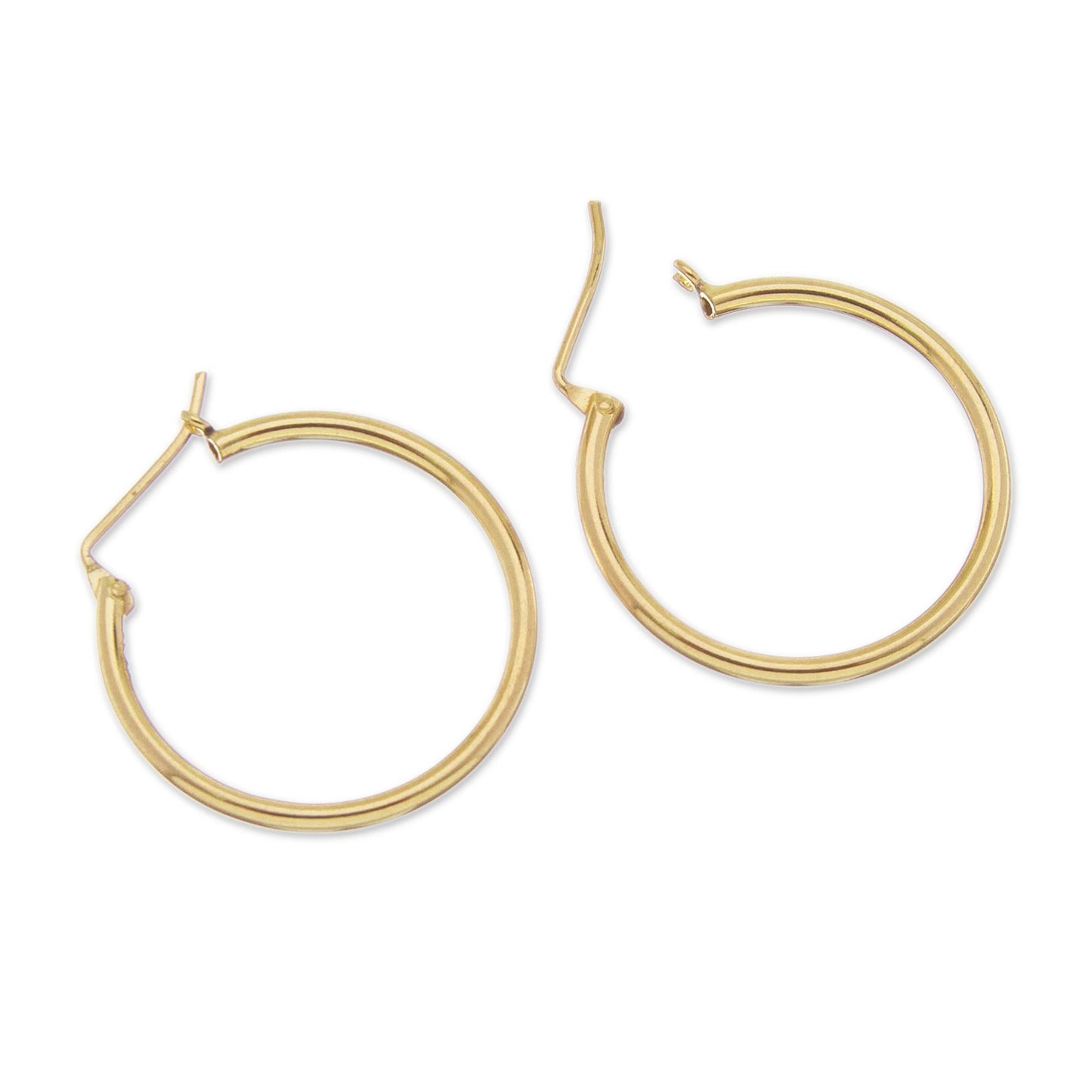 Eternal Gleam 18k Gold Plated Sterling Silver Hoop Earrings from Peru