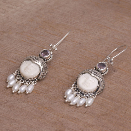 Sunshine Princess Pearl Dangle Earrings