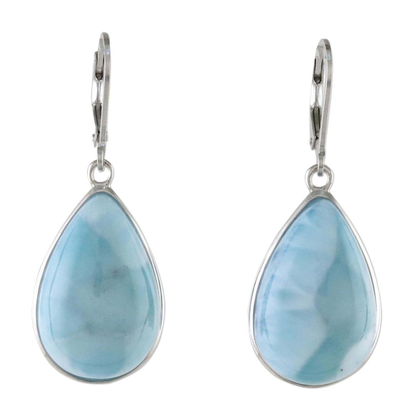 Ethereal Sky Larimar Sterling Silver Earrings