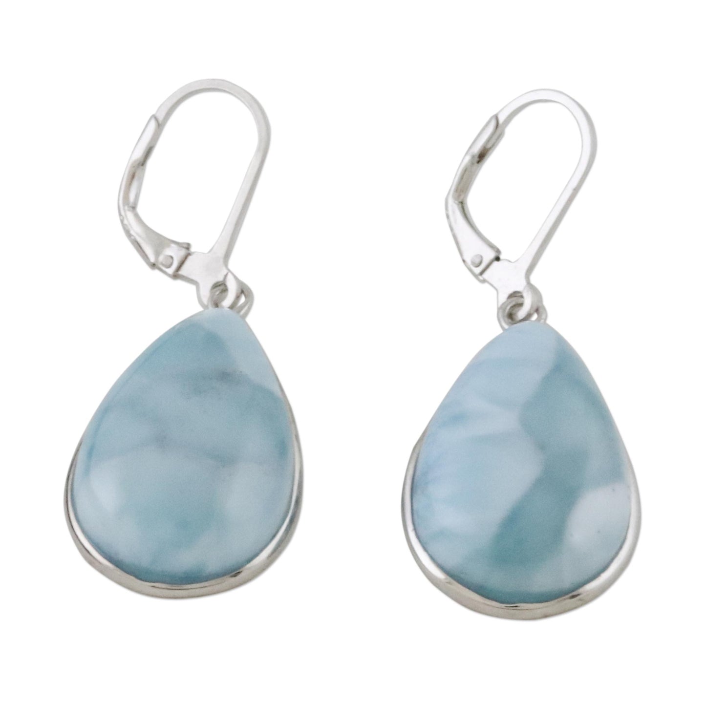 Ethereal Sky Larimar Sterling Silver Earrings