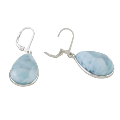 Ethereal Sky Larimar Sterling Silver Earrings