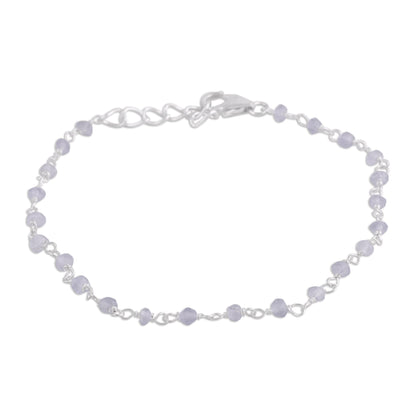 Beautiful Saga Handmade Adjustable Labradorite Link Bracelet from India