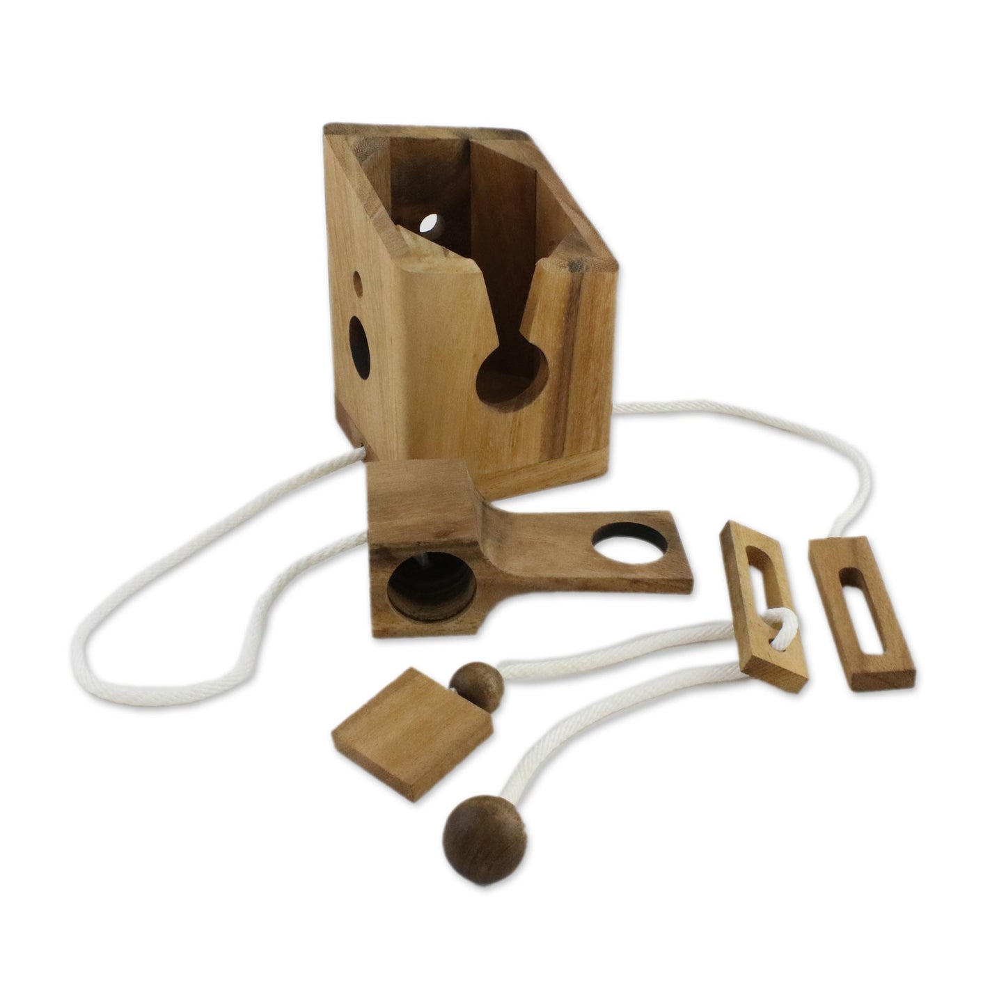 Open the Bottle Wood Bottle Holder & Puzzle