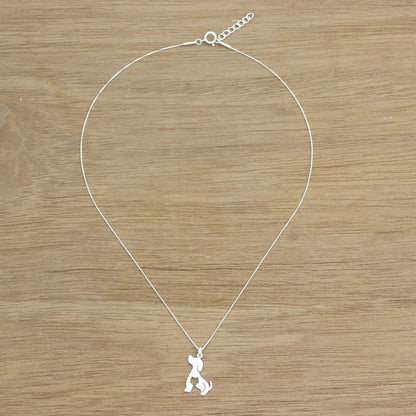 Steadfast Companions Dog and Cat Sterling Silver Pendant Necklace from Thailand