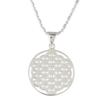 Dazzling Circle Sterling Silver Circular Pendant Necklace form Thailand