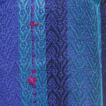 Altiplano Sky Woven Baby Alpaca Blend Scarf from Peru