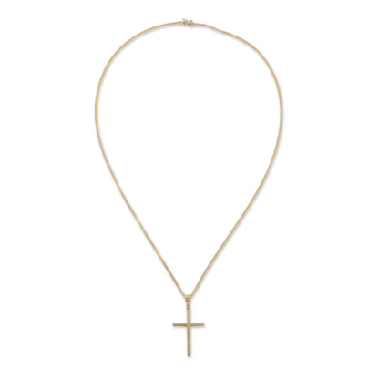 Faith In God Gold Plated Silver Cross Pendant Necklace from Peru