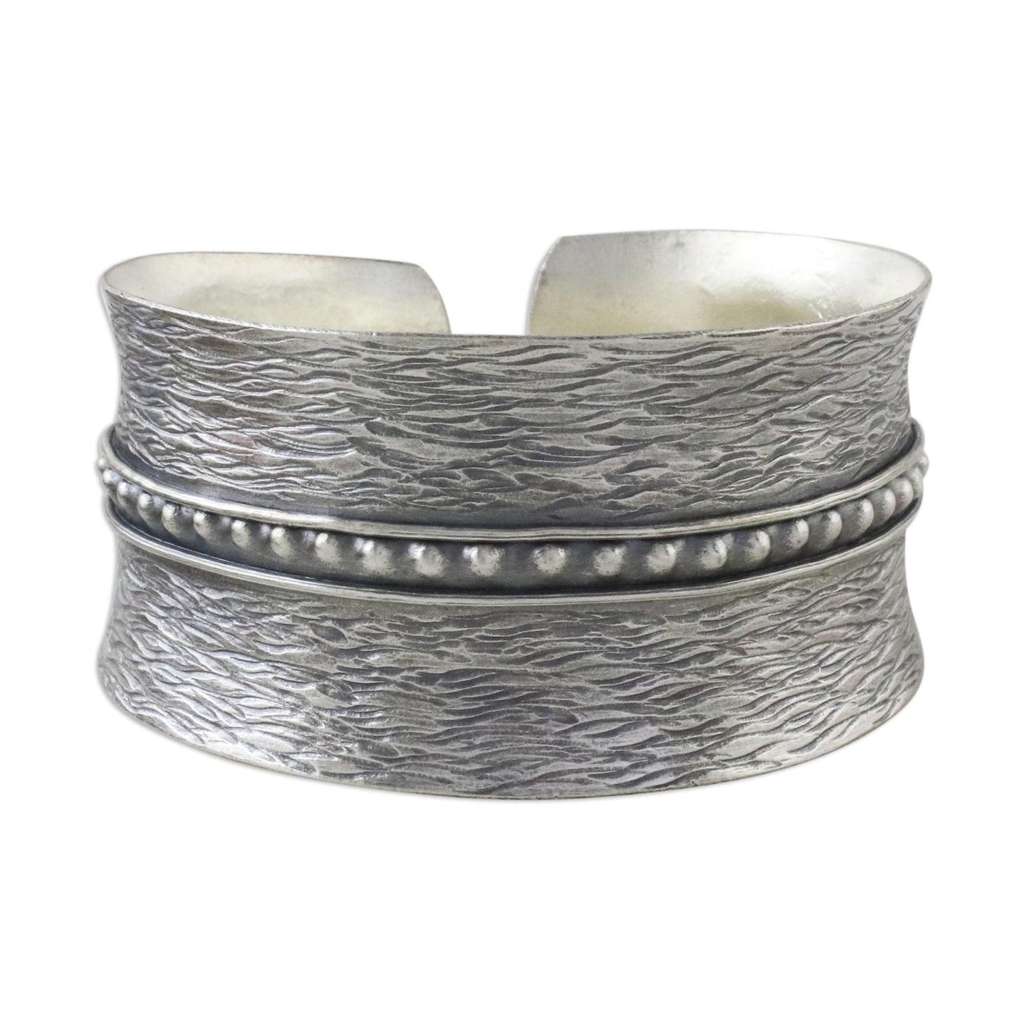 Touch of Thailand Handcrafted Thai Hill Tribe Sterling Silver Cuff Bracelet