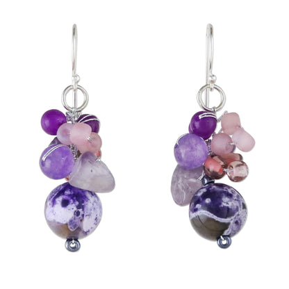 Lovely Blend in Purple Multi-Gem Earrings