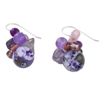 Lovely Blend in Purple Multi-Gem Earrings