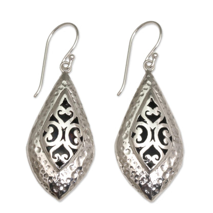 Love of My Life Openwork Sterling Silver Dangle Earrings from Bali