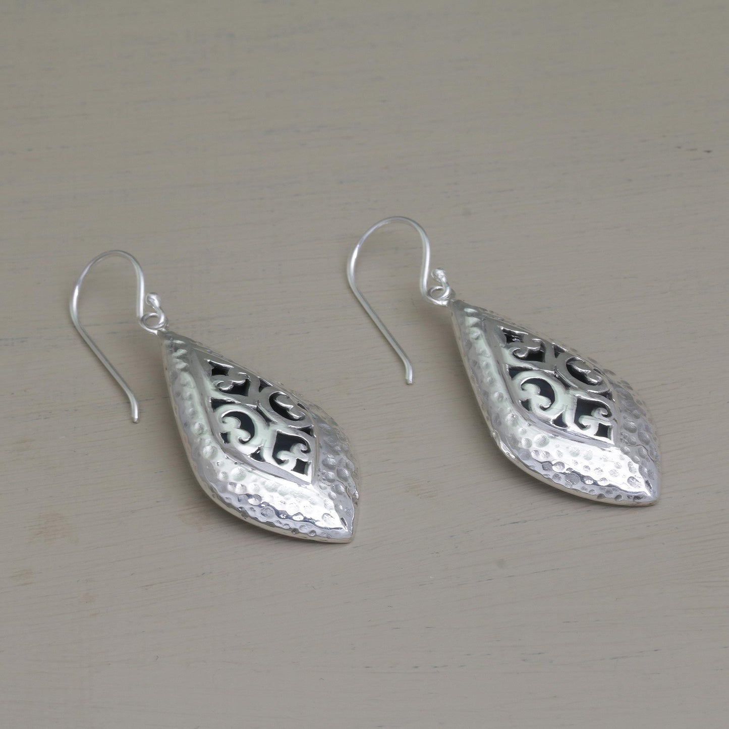 Love of My Life Openwork Sterling Silver Dangle Earrings from Bali