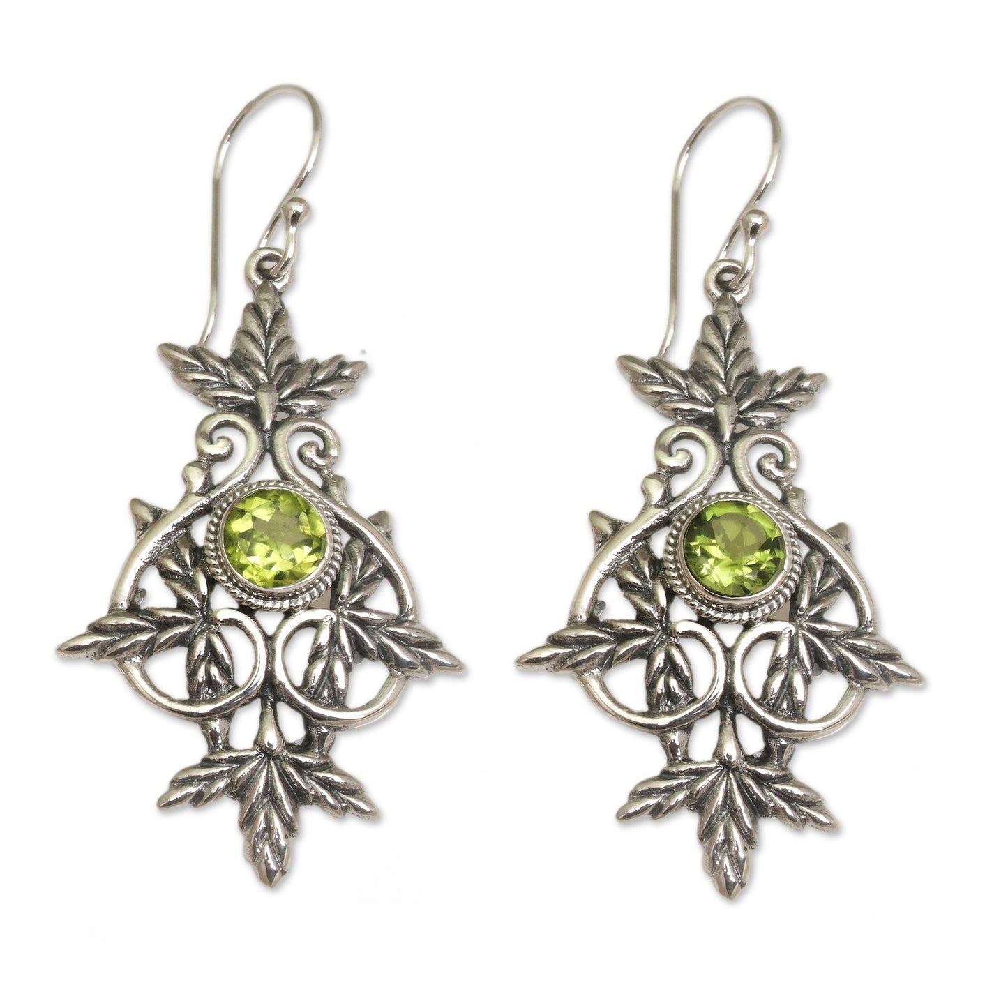 Marvelous Vintage Peridot & Silver Earrings