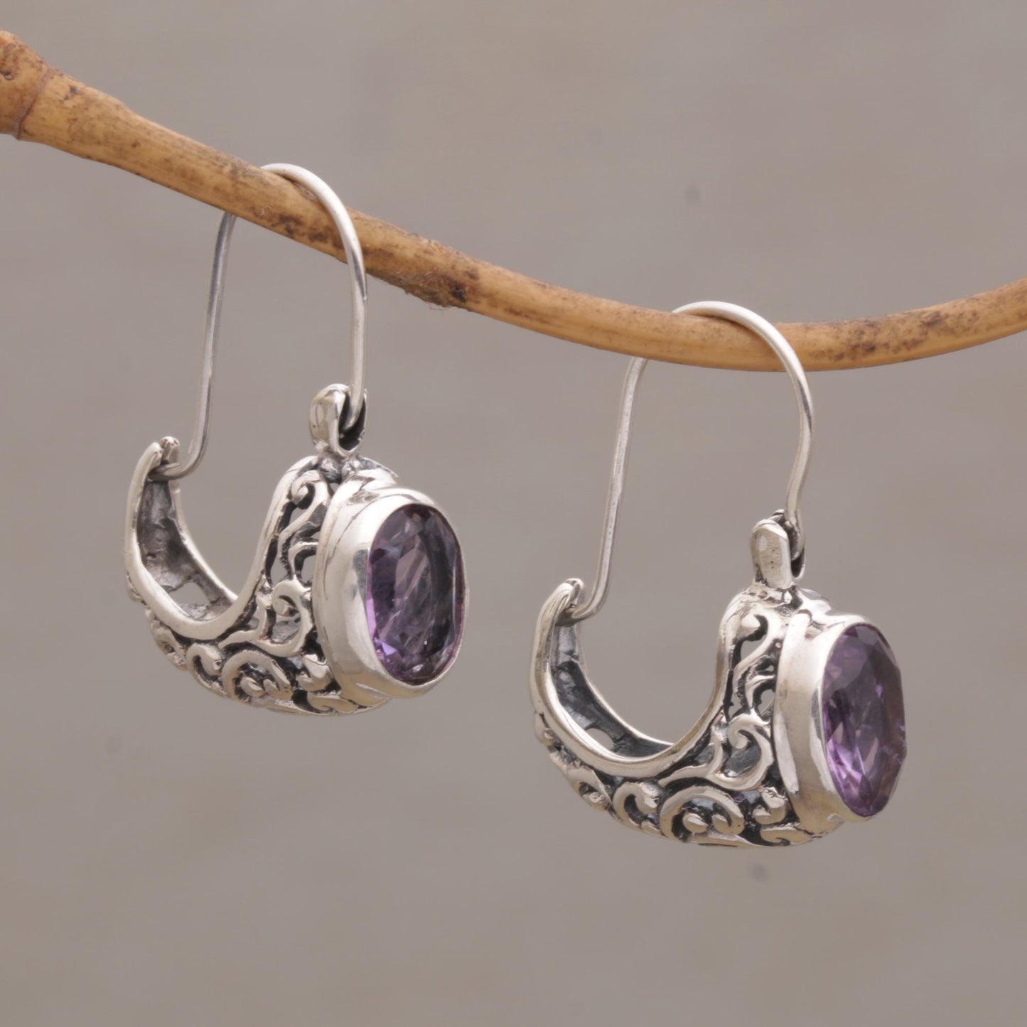 Eternally Elegant Amethyst Drop Earrings