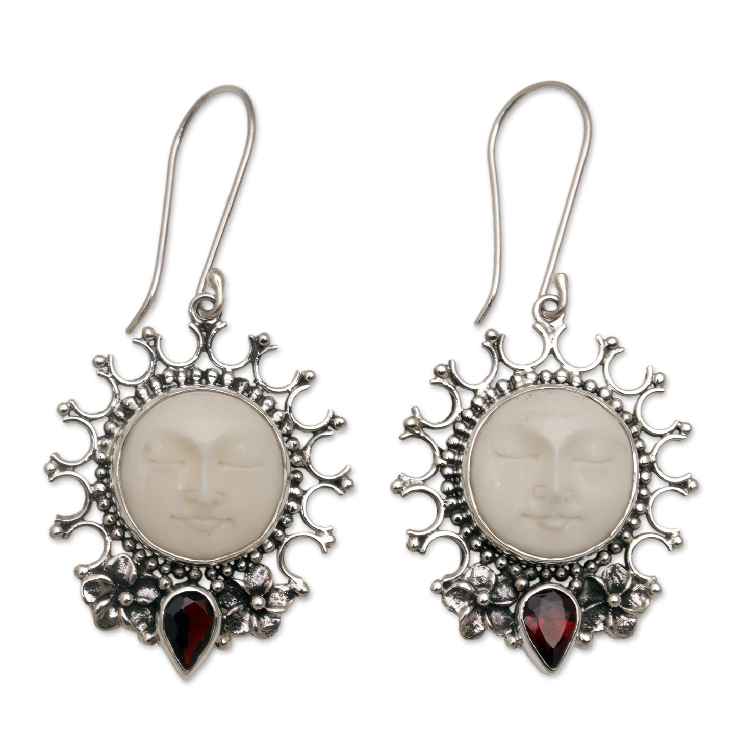 Sunny Soul Garnet & Sterling Silver Drop Earrings