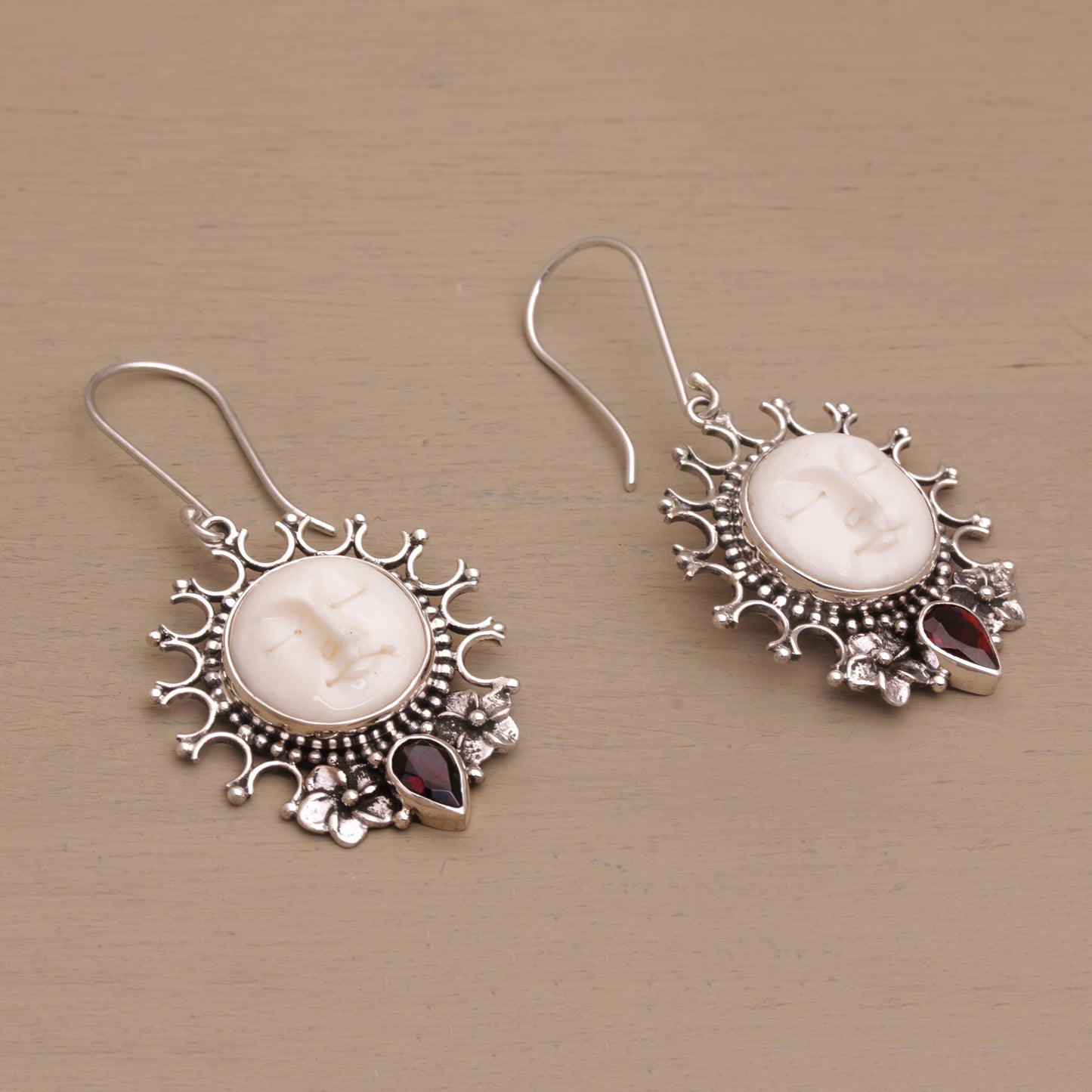 Sunny Soul Garnet & Sterling Silver Drop Earrings