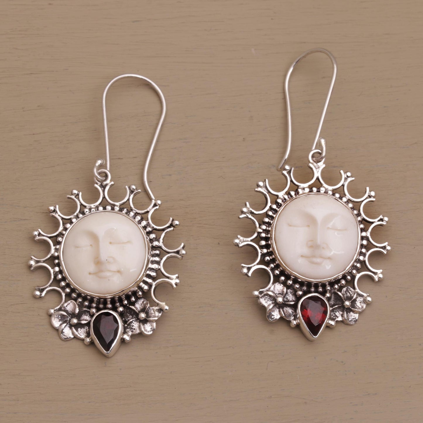 Sunny Soul Garnet & Sterling Silver Drop Earrings