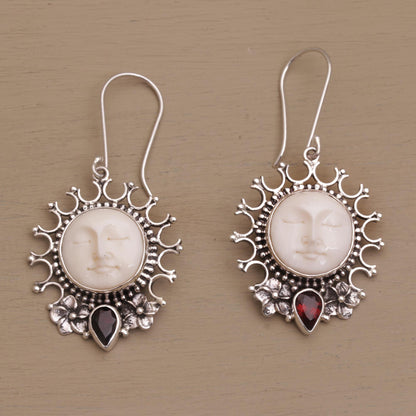 Sunny Soul Garnet & Sterling Silver Drop Earrings